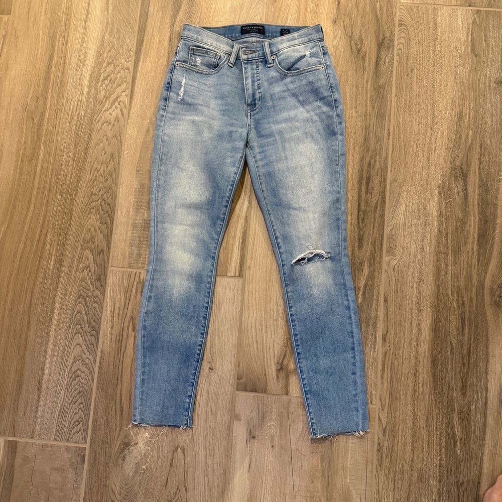 Lucky Brand Ava Ankle Jeans Size 2/26 Light Wash Mid-Rise Stretch